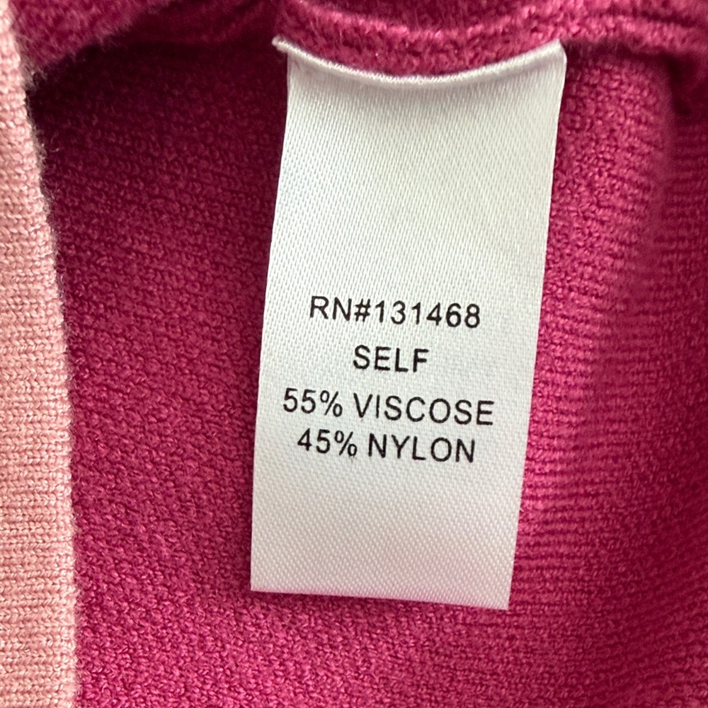 FATE Pink Mock Neck Knit Dress w/ Pockets & Gold Buttons NWT - Picture 10 of 10